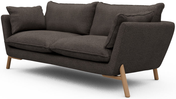 Kragelund Hasle 2-zits Bank Taupe Bouclé | Eiken