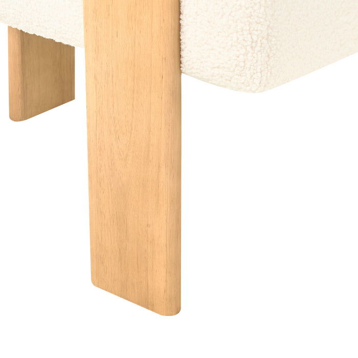 Beliani - ILBRO - Tweezitsbank - Gebroken wit|Lichtbruin - Bouclé