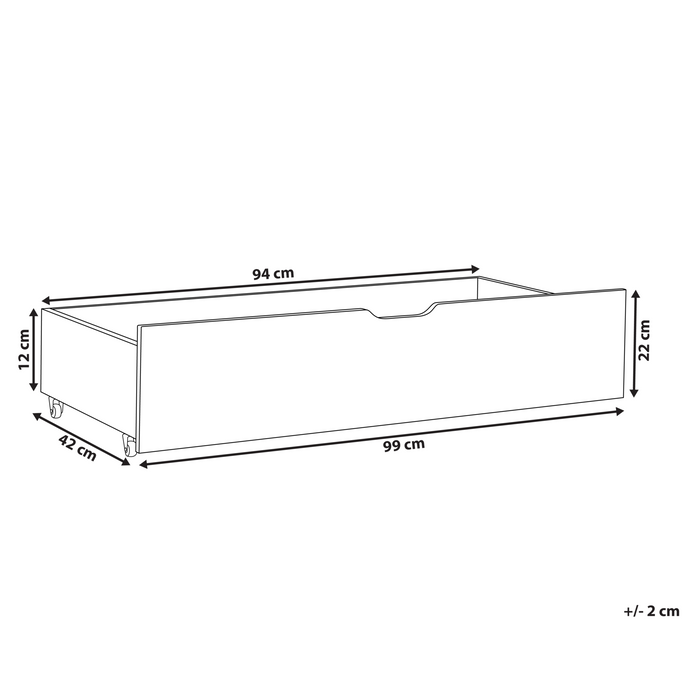 Beliani - EPANEY - Bedlade set van 2 - Wit - Dennenhout