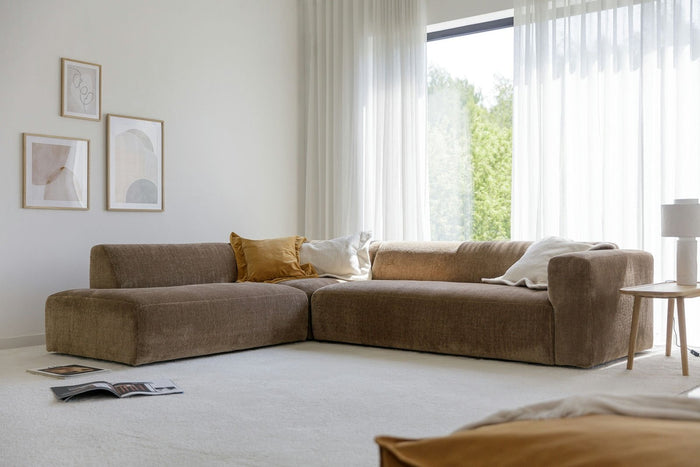 Sits Annie 3-Zits + Chaise Lounge Goud Beige Rechts|Links