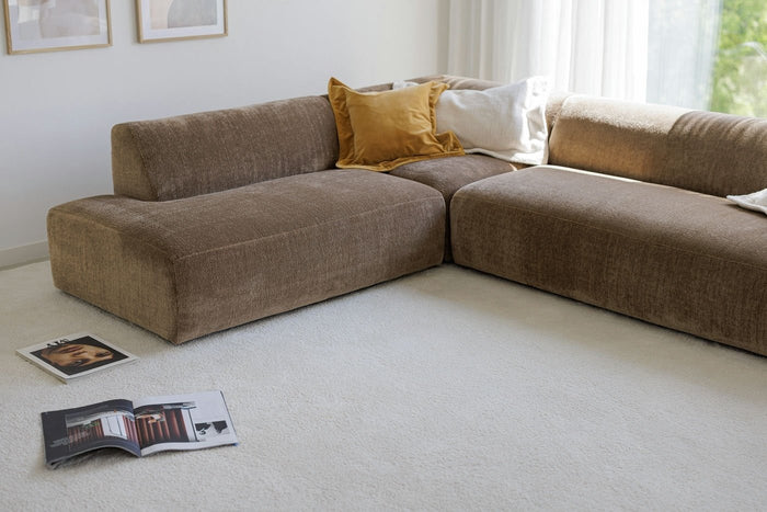 Sits Annie 3-Zits + Chaise Lounge Goud Beige Rechts|Links