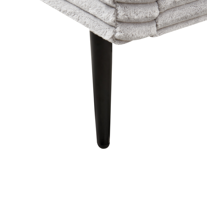 Beliani-FLAYAT -Tweepersoonsbed-Lichtgrijs-180 x 200 cm-Corduroy