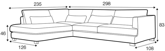 Sits Brandon Groen 2-zits Hoekbank Links