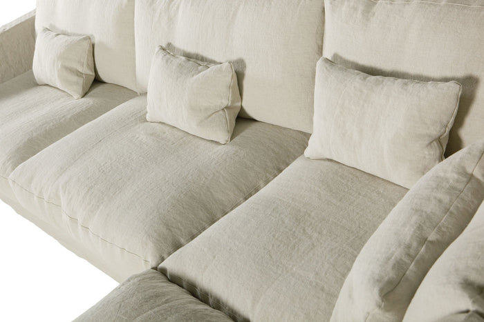 Sits Heaven 3-Zits Bank + Divan Linen Natural Rechts