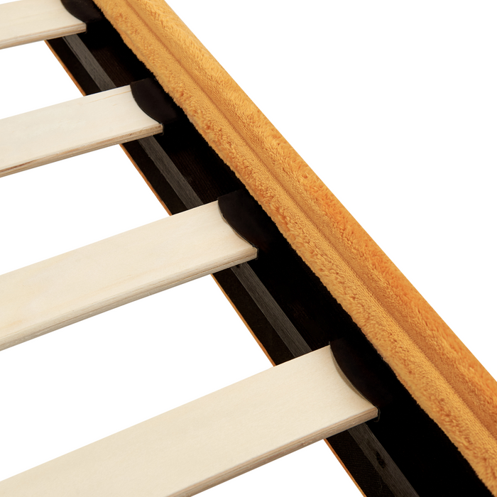 Beliani - FLAYAT - Tweepersoonsbed - Oranje - 180 x 200 cm - Corduroy