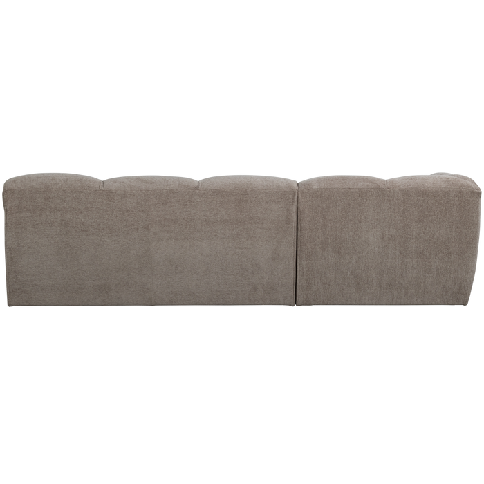 WOOOD Tibas Chaise Longue Hoekbank Links - Geweven Stof - Zand
