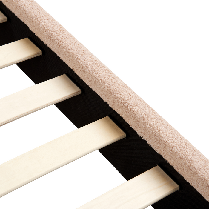 Beliani - ALBI - Tweepersoonsbed - Beige - 180 x 200 cm - Bouclé