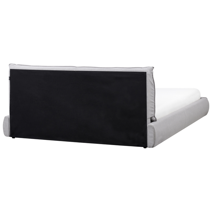 Beliani - VINAY - Tweepersoonsbed - Grijs - 180 x 200 cm - Polyester