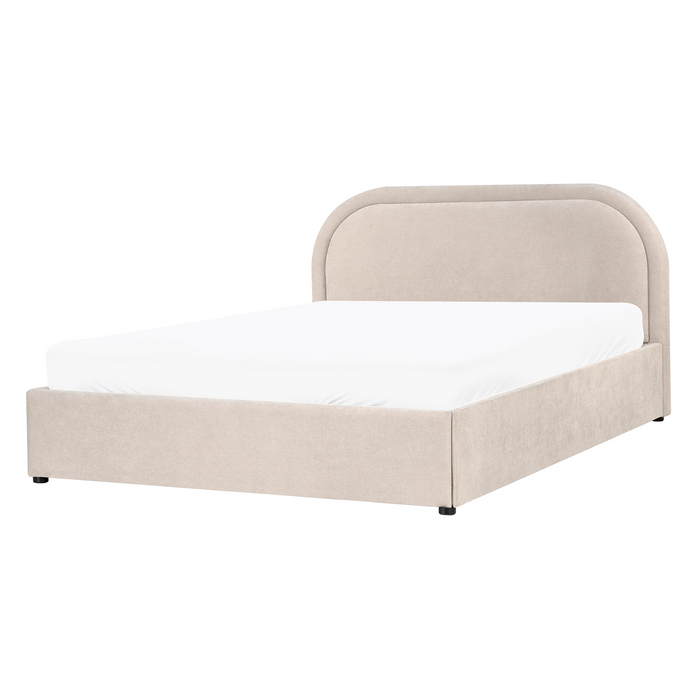 Beliani-QUILLIEN-Bed met opbergruimte-Beige-140 x 200 cm-Polyester