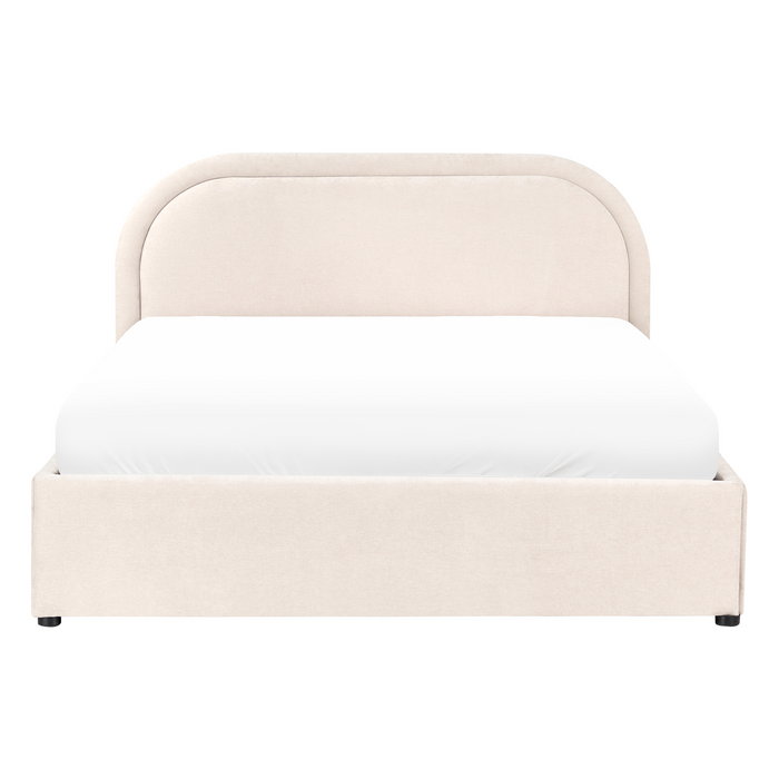 Beliani-QUILLIEN-Bed met opbergruimte-Beige-140 x 200 cm-Polyester