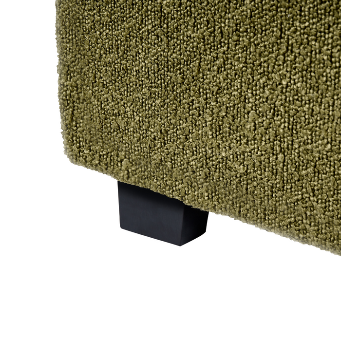 Beliani-VAUCLUSE-Tweepersoonsbed-Olijfgroen-140 x 200 cm-Bouclé