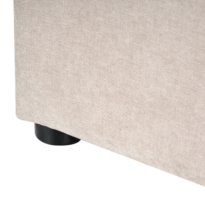 Beliani-QUILLIEN-Bed met opbergruimte-Beige-140 x 200 cm-Polyester