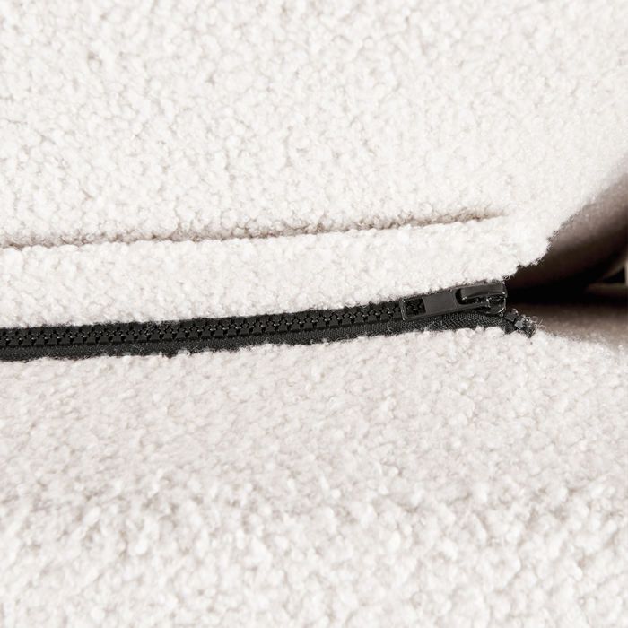 Beliani-MELLE -Tweepersoonsbed-Gebroken wit-160 x 200 cm-Bouclé