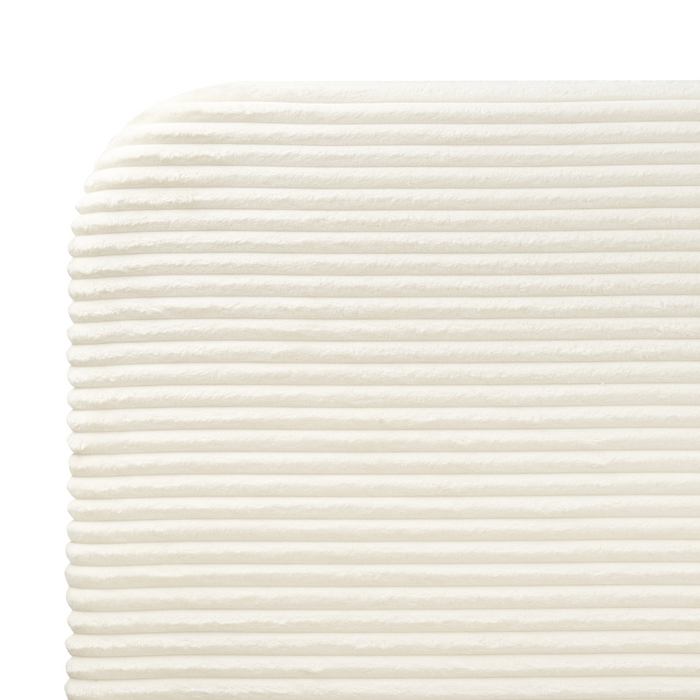 Beliani-FLAYAT -Tweepersoonsbed-Gebroken wit-160 x 200 cm-Corduroy