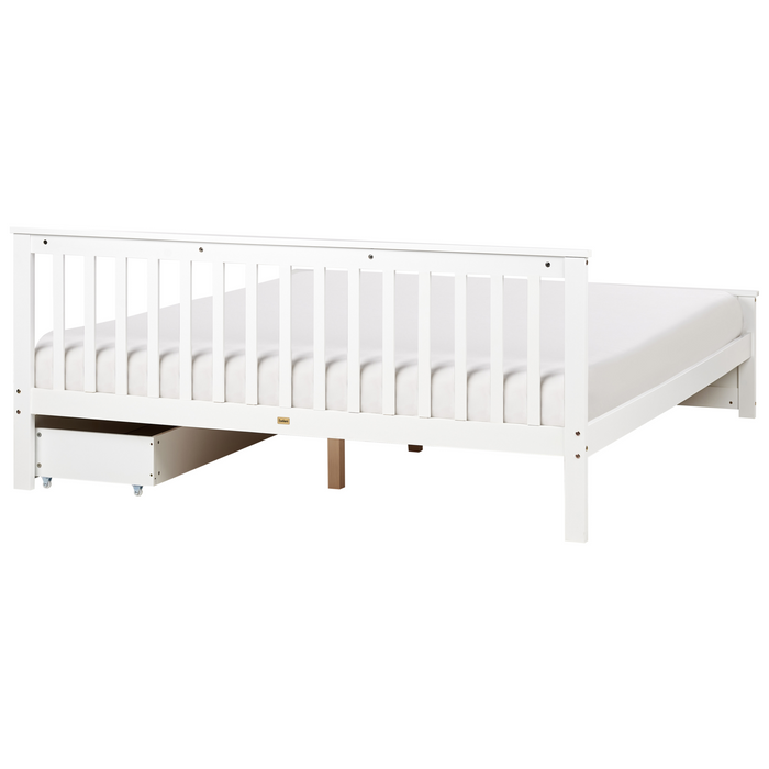 Beliani - OLENDON - Bed met 2 lades - Wit - 180 x 200 cm - Dennenhout