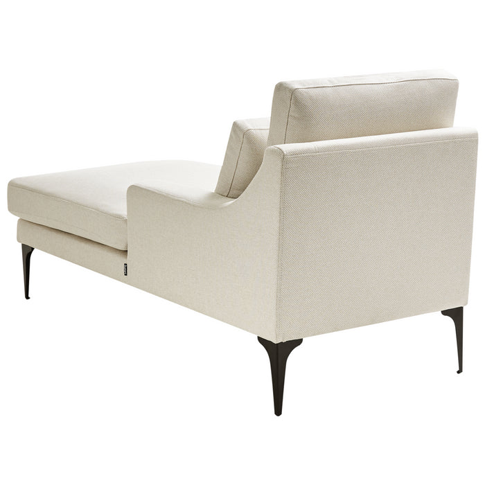 Beliani - EWRON - Chaise longue - Lichtbeige - Linkszijdig - Stof