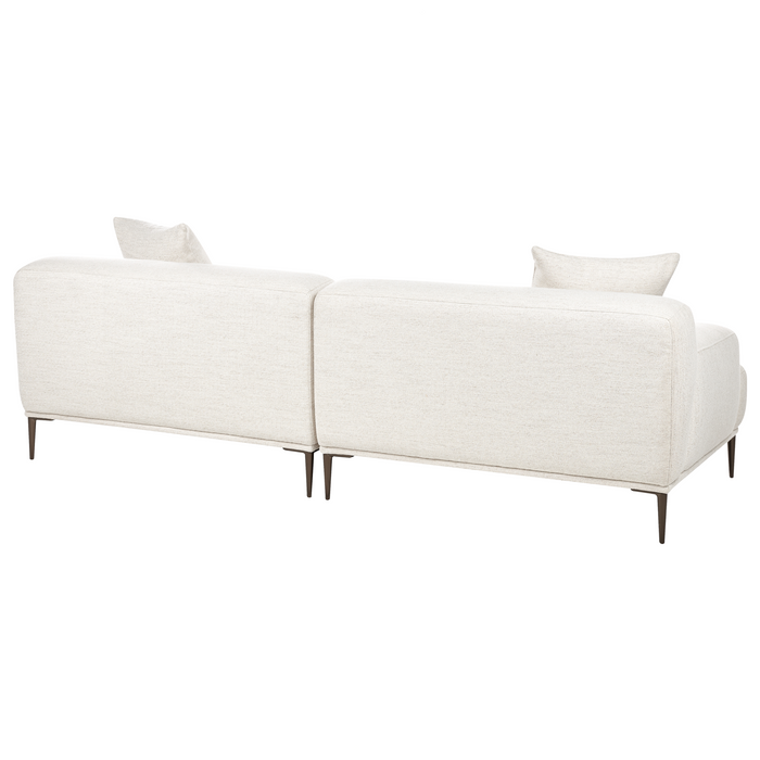 Beliani - MATILA - Driezitsbank - Lichtbeige - Stof