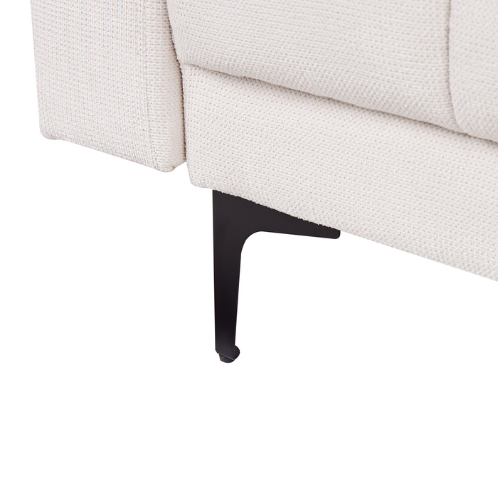 Beliani - ALNES - Hoekbank - Gebroken wit - Linkszijdig - Polyester