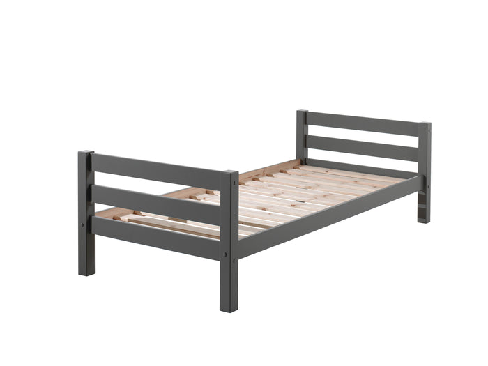 LUCEVI - Pino Mezzanine bed 90x200 cm + Ladder + Bed 90x200 cm - Grijs