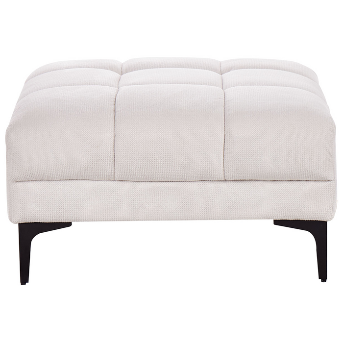 Beliani-ALNES-Hoekbank met ottomaan-Gebroken wit-Rechts-Polyester