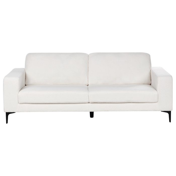 Beliani - VADSTENA - Driezitsbank - Gebroken wit - Bouclé