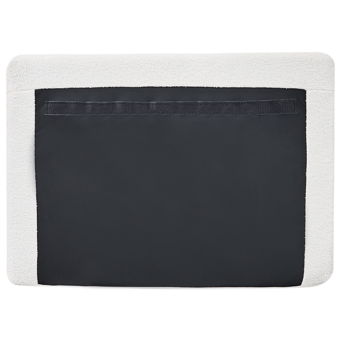 Beliani - VADSTENA - Driezitsbank - Gebroken wit - Bouclé