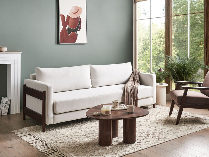 Beliani - ORSA - Slaapbank - Gebroken Wit - Polyester