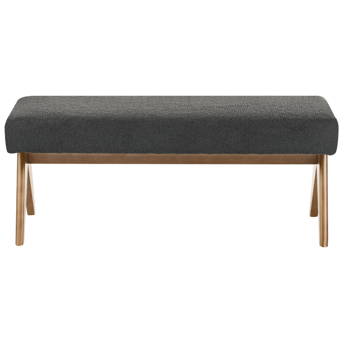 Beliani - TAMRE - Bankenset - Zwart|Donkerbruin - Bouclé