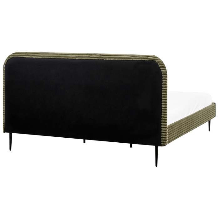 Beliani - FLAYAT - Tweepersoonsbed - Groen - 180 x 200 cm - Corduroy