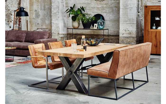 Goossens Excellent Eetkamerbank Tom, 220 cm breed