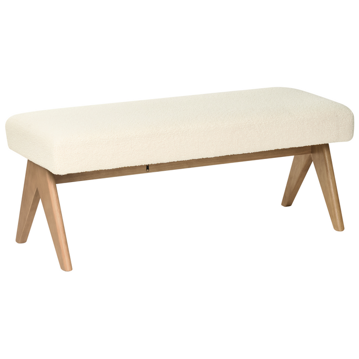 Beliani - TAMRE - Bankenset - Gebroken wit|Donkerbruin - Bouclé