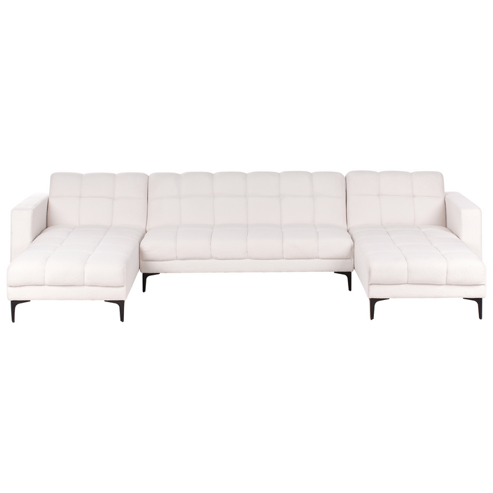 Beliani - ALNES - Hoekbank u-vorm - Wit - Polyester