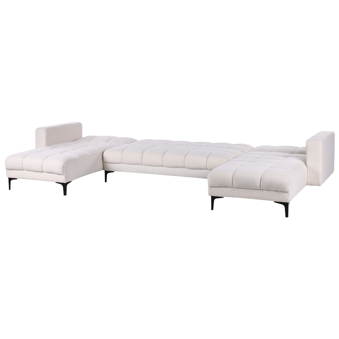 Beliani - ALNES - Hoekbank u-vorm - Wit - Polyester