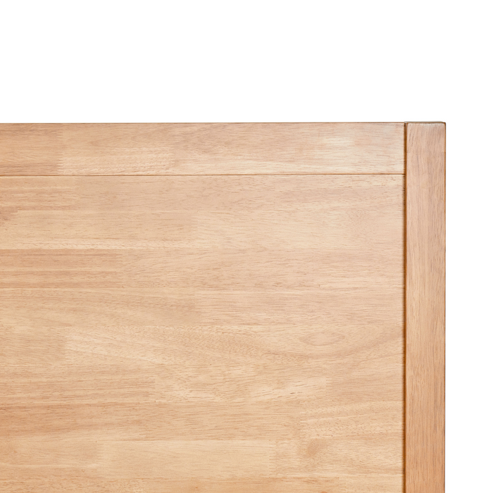 Beliani-CHAMPAGNAT-Tweepersoonsbed-Lichtbruin-160 x 200 cm-Rubberhout