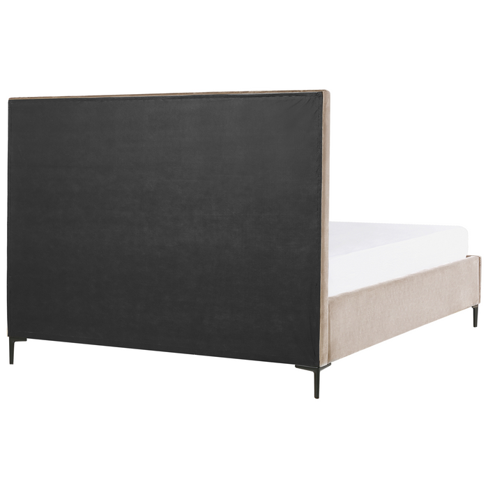 Beliani - SEZANNE - Slaapkamerset - Taupe - 180 x 200 cm - Fluweel