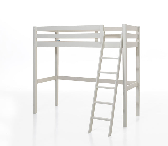 LUCEVI - Pino Mezzanine bed + Ladder + Bureau - Wit - 90x200 cm