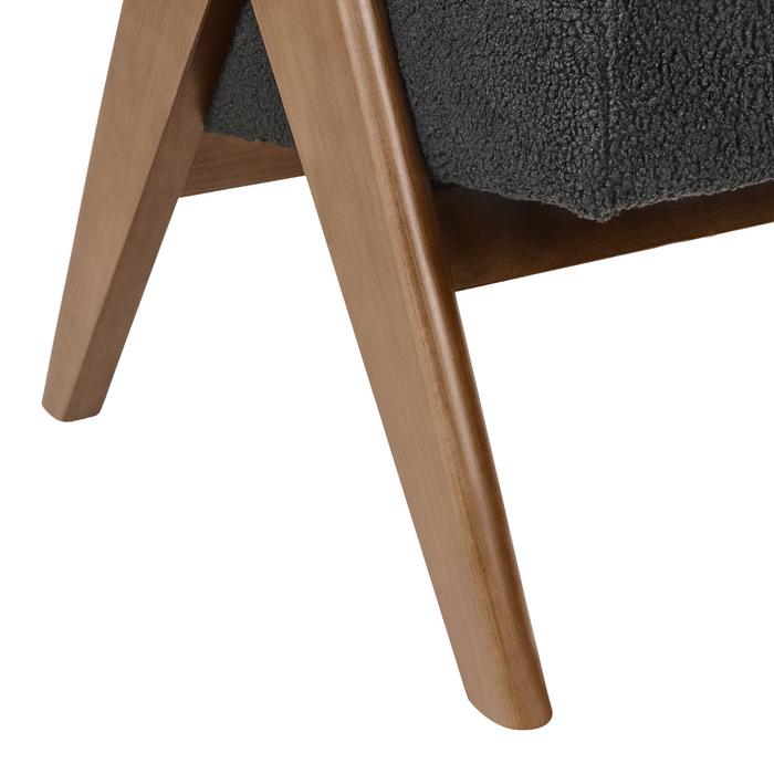 Beliani - TAMRE - Tweezitsbank - Zwart|Donkerbruin - Bouclé