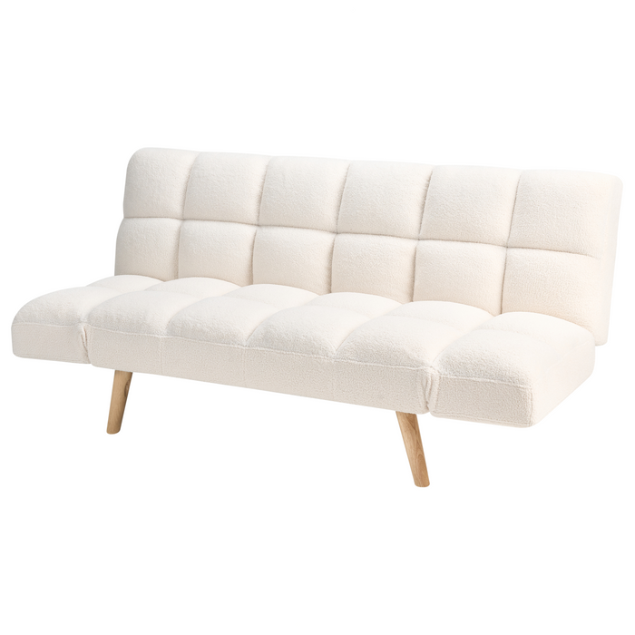 Beliani - INGARO - Slaapbank - Wit - Bouclé