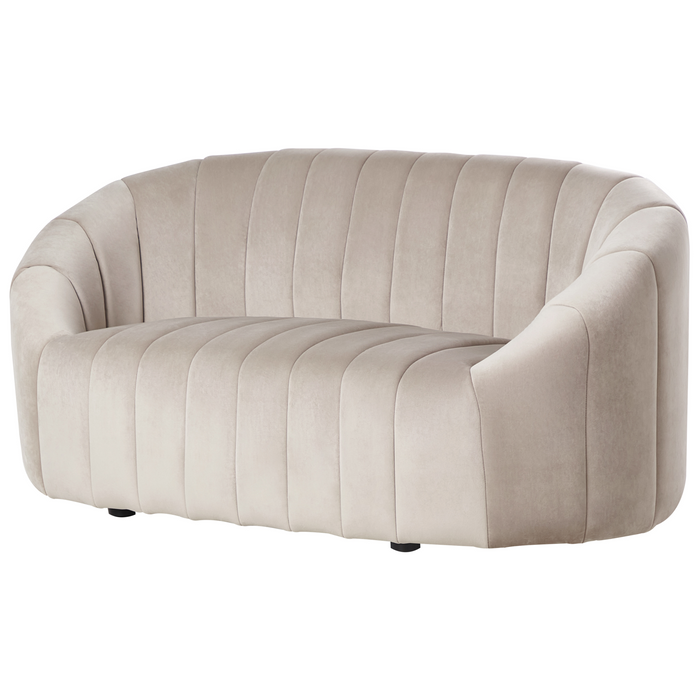 Beliani - MALUNG - Tweezitsbank - Beige - Fluweel