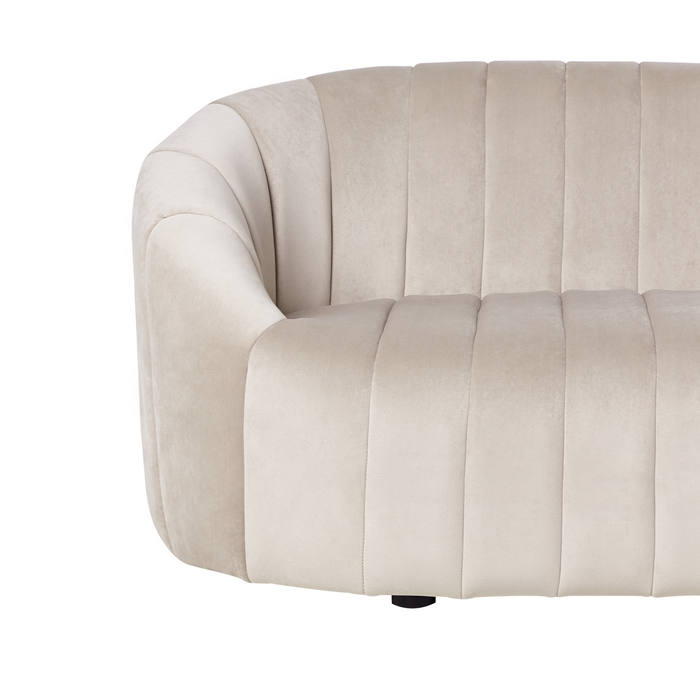 Beliani - MALUNG - Tweezitsbank - Beige - Fluweel