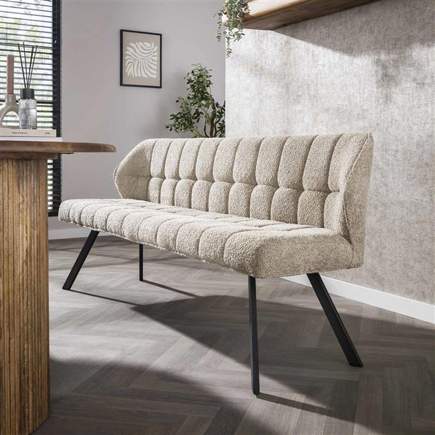 Hoyz Collection - Eetkamerbank Raster - Boucle Zandkleur