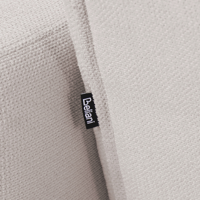 Beliani - ALNES - Hoekbank - Gebroken wit - Rechtszijdig - Polyester