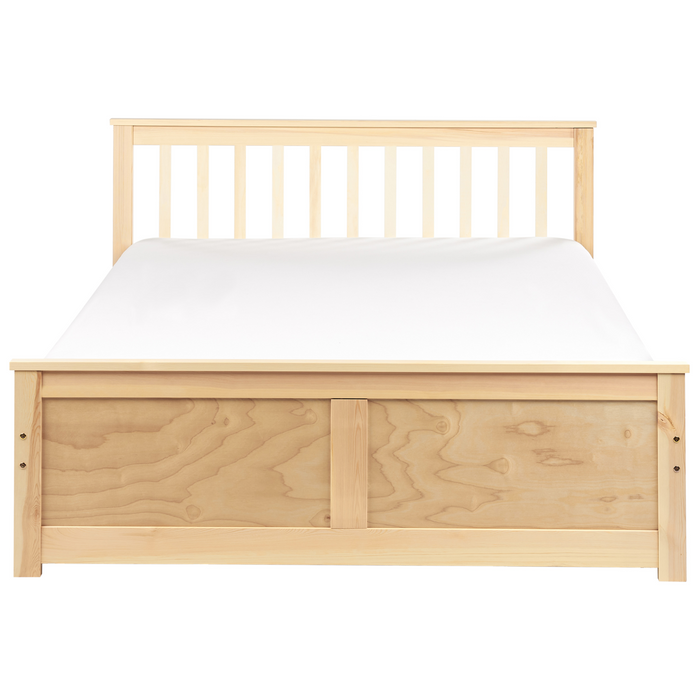 Beliani-OLENDON-Tweepersoonsbed-Lichtbruin-140 x 200 cm-Dennenhout