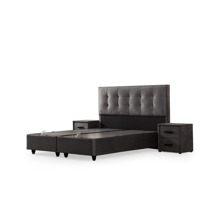 SKYBEDD ® Modebedd Boxspring met Opbergruimte en Matras