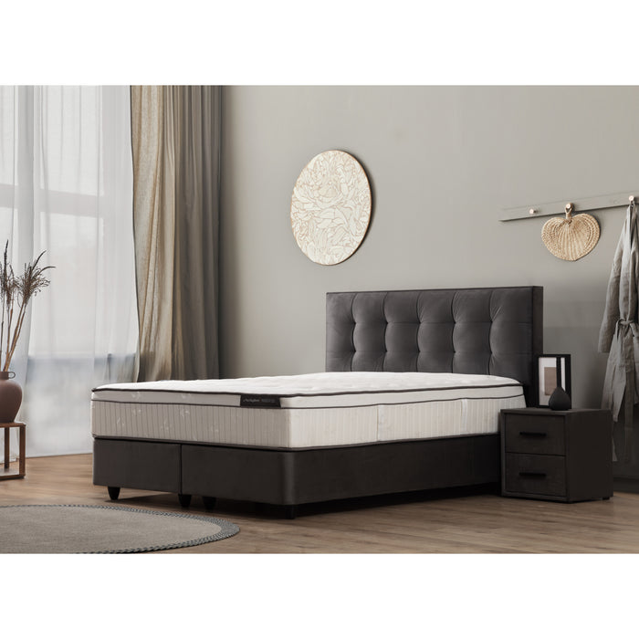 SKYBEDD ® Modebedd Boxspring met Opbergruimte en Matras