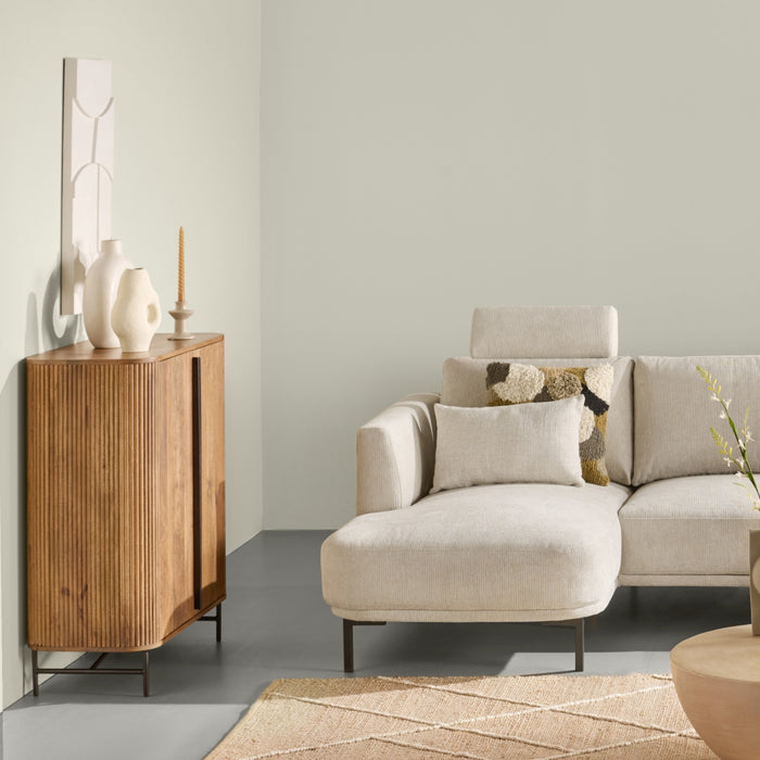 Hoofdsteun Andelst - Beige - Textiel - 53x57x20cm (BxHxD)