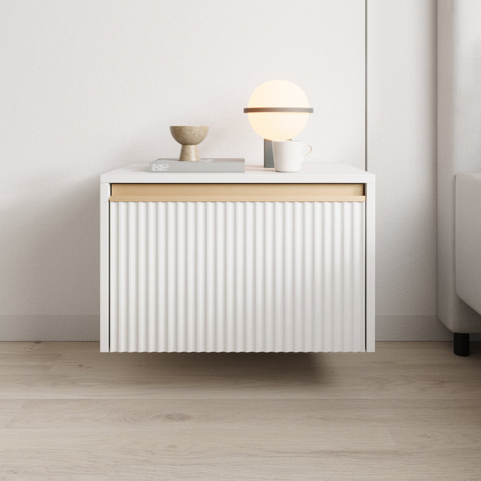 Meubella - Nachtkastje Remy - Wit - 54 cm