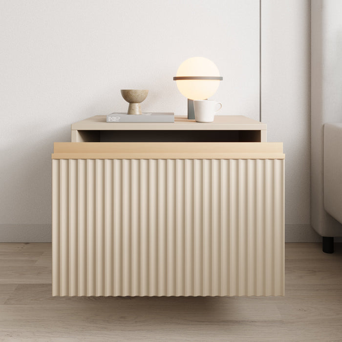 Meubella - Nachtkastje Remy - Beige - 54 cm