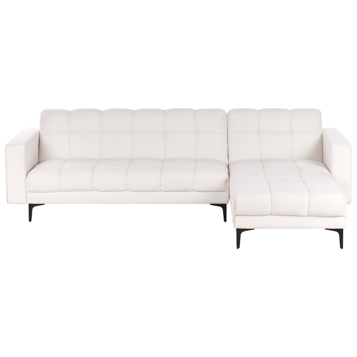 Beliani - ALNES - Hoekbank - Wit - Linkszijdig - Polyester