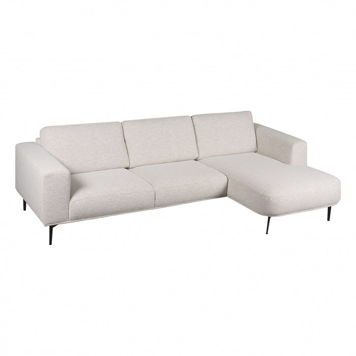 Hoekbank Fame - Beige - Textiel - 289x85x159cm (BxHxD)